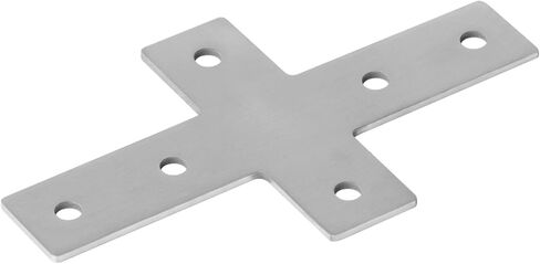 10 قطع لوحة مسطحة متقاطعة ذات 6 فتحات، حامل موصل من الفولاذ المقاوم للصدأ بأربعة اتجاهات تثبيت خارجي لملف سحب الألومنيوم بفتحة Standrad 3030 T، طابعة ثلاثية الأبعاد، سمك 2.4 مم in Kuwait