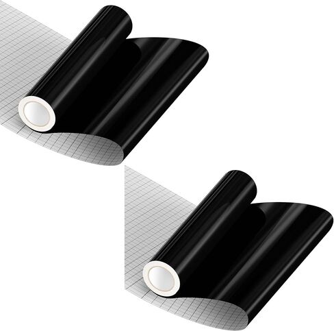 Black & White 12"×15FT Permanent Vinyl,Black & White Adhesive Vinyl for All Cutting Machine Cutters,2 Rolls Black & White Vinyl,Impervious Cup Sticker DIY Craft Decor in Saudi Arabia