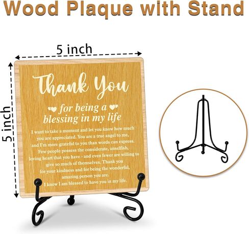 Social Worker Gifts for Women Men, Positive Quote Wooden Plaque with Stand, Motivational Wood Signs for Home Office Living Room Desk Decor - B65 in Saudi Arabia