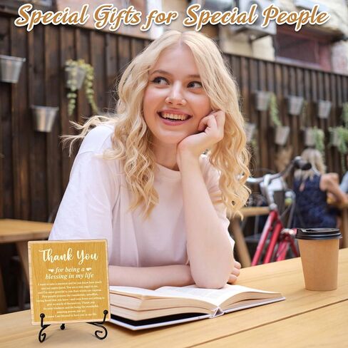 Social Worker Gifts for Women Men, Positive Quote Wooden Plaque with Stand, Motivational Wood Signs for Home Office Living Room Desk Decor - B65 in Saudi Arabia
