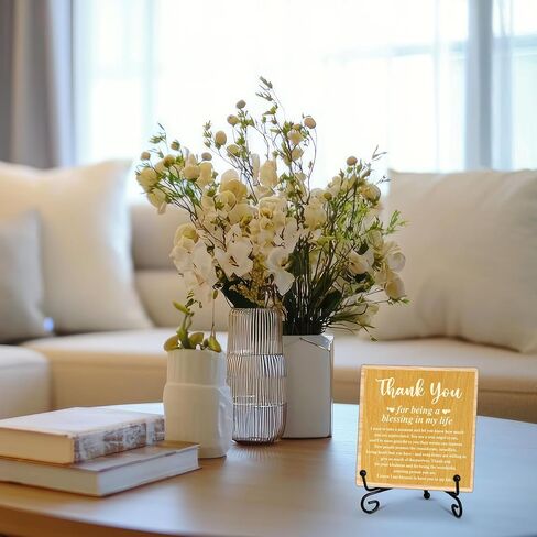 Social Worker Gifts for Women Men, Positive Quote Wooden Plaque with Stand, Motivational Wood Signs for Home Office Living Room Desk Decor - B65 in Saudi Arabia
