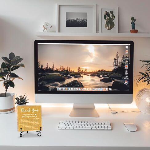 Social Worker Gifts for Women Men, Positive Quote Wooden Plaque with Stand, Motivational Wood Signs for Home Office Living Room Desk Decor - B65 in Saudi Arabia