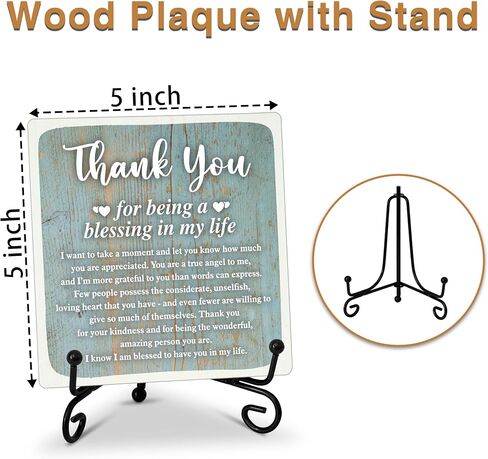 Social Worker Gifts for Women Men, Positive Quote Wooden Plaque with Stand, Motivational Wood Signs for Home Office Living Room Desk Decor - B65 in Saudi Arabia
