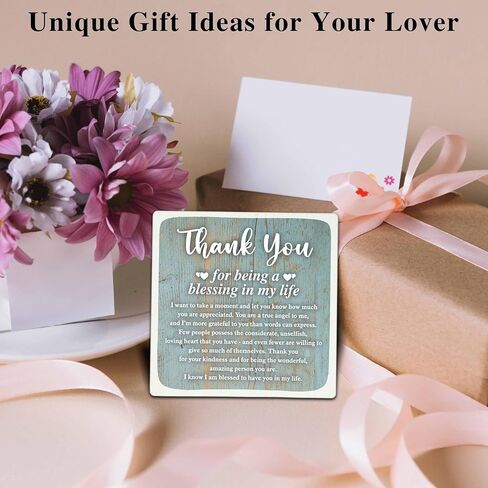 Social Worker Gifts for Women Men, Positive Quote Wooden Plaque with Stand, Motivational Wood Signs for Home Office Living Room Desk Decor - B65 in Saudi Arabia