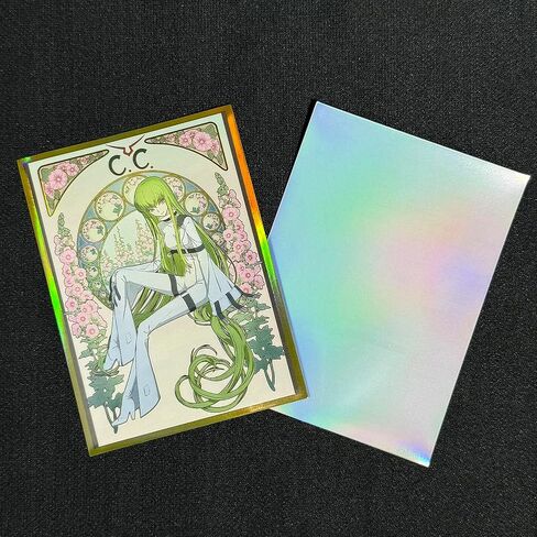 60 PCS Holographic Anime Card Sleeves for MTG/PTCG, 67X92mm Card Sleeves Compatible with Standard Size Board Game Trading Cards in Saudi Arabia