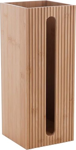 Bath Bliss Natural Bamboo Collection, Bowl, Matching Accessories to Decorate Your Bathroom, Round Tall Toilet Brush in Saudi Arabia