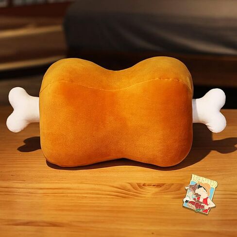 ONEPIECE LUFFYs Favorite 3D Super Soft Roast Meat Bone Plush Pillow with Brooch pin, Bedding Cozy Plush Decorative Pillow, Funny Meat Bone Stuffed Soft Throw Pillow in Saudi Arabia
