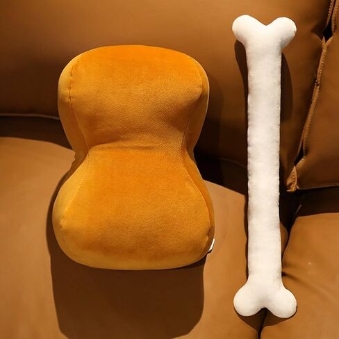 ONEPIECE LUFFYs Favorite 3D Super Soft Roast Meat Bone Plush Pillow with Brooch pin, Bedding Cozy Plush Decorative Pillow, Funny Meat Bone Stuffed Soft Throw Pillow in Saudi Arabia