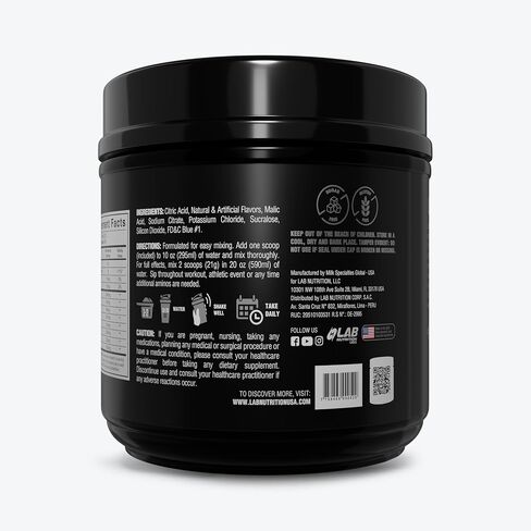 Lab Nutrition BCAA 10:1:1 New Modern Amino Matrix, High Concentration of Leucine, Amino Acids, 1.39 Lbs, 60 Servings Blue Rasberry Flavored. in Saudi Arabia