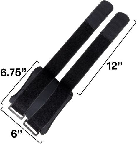 أوزان الكاحل من كراون سبورتنج جودز، زوج واحد - معدات القوة والقلب واللياقة البدنية وإعادة التأهيل مع حزام قابل للتعديل وحقيبة تخزين (4 رطل) in Kuwait