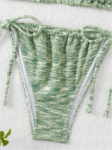 Women's Two Piece Bathing Suit Backless Halter Triangle Swimsuit Tie Side String Bikini Sets in Saudi Arabia