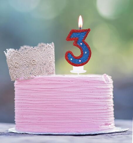 Number 3 Candle Birthday Boy Girl 3rd Birthday Cake Topper, Blue Captain Hero 3 Birthday Candle for Kid's Superheroes Theme Party Cake Decoration in Saudi Arabia