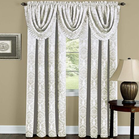 Achim Home Furnishings Sutton Waterfall Valance - 48x36 - Brown in Saudi Arabia