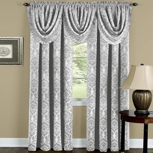 Achim Home Furnishings Sutton Waterfall Valance - 48x36 - Brown in Saudi Arabia