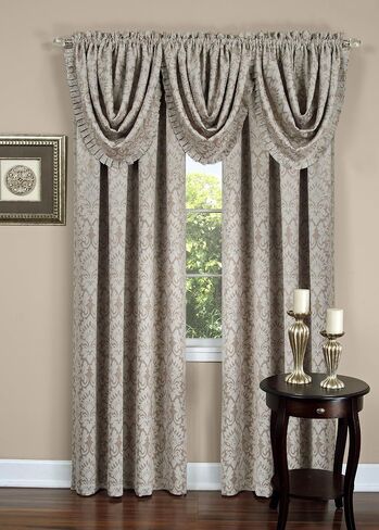 Achim Home Furnishings Sutton Waterfall Valance - 48x36 - Brown in Saudi Arabia