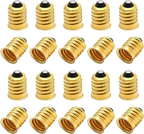 10 Pack E14 to E12 Adapter Converter, European to Candelabra Reducer, Pure Copper Light Adapter Socket Bulb Adapter, Golden Lamp Adapter in Saudi Arabia