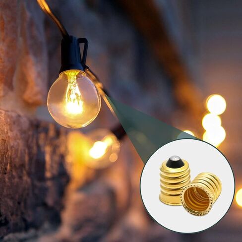 10 Pack E14 to E12 Adapter Converter, European to Candelabra Reducer, Pure Copper Light Adapter Socket Bulb Adapter, Golden Lamp Adapter in Saudi Arabia