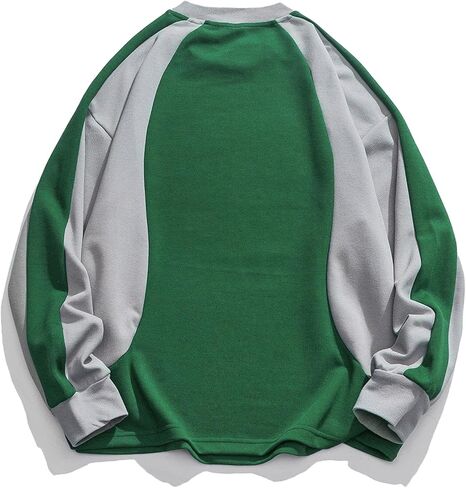 Aelfric Eden Oversized Graphic Sweatshirt for Women Contrast Color Crewneck Long Sleeve Tops Casual Pullover in Kuwait