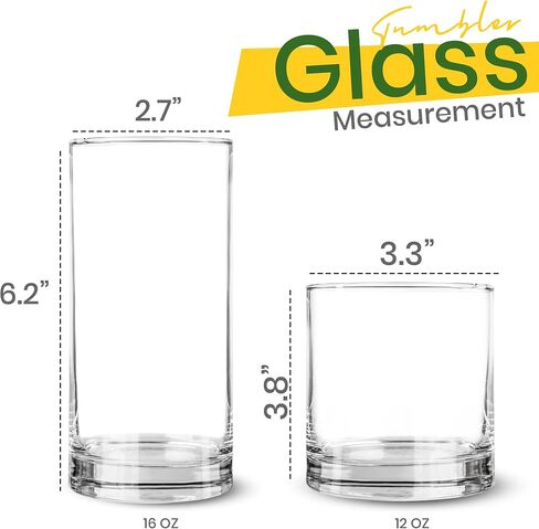 8 Pack Premium Quality Clear Plastic Tumblers - Each 16 Ounce Drinking Glasses - Reusable & BPA-Free Plastic Drinking Cups For Water, Juice & Other Drinks in Saudi Arabia