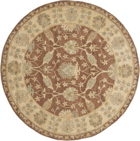 SAFAVIEH Antiquity Collection 2'3" x 8' Brown / Taupe AT315A Handmade Traditional Oriental Premium Wool Runner Rug in Saudi Arabia