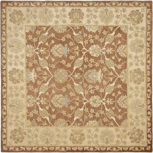 SAFAVIEH Antiquity Collection 2'3" x 8' Brown / Taupe AT315A Handmade Traditional Oriental Premium Wool Runner Rug in Saudi Arabia