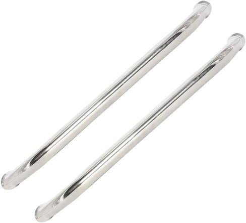 NovelBee 2pcs Boat Grab Handle,Polished Stainless Oval Grab Handle Handrail with Finger Grip,Flange,Stud for Marine Yacht RV (Length 17.3inch) in Saudi Arabia