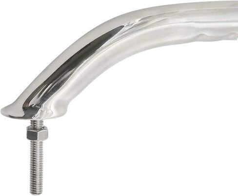 NovelBee 2pcs Boat Grab Handle,Polished Stainless Oval Grab Handle Handrail with Finger Grip,Flange,Stud for Marine Yacht RV (Length 17.3inch) in Saudi Arabia