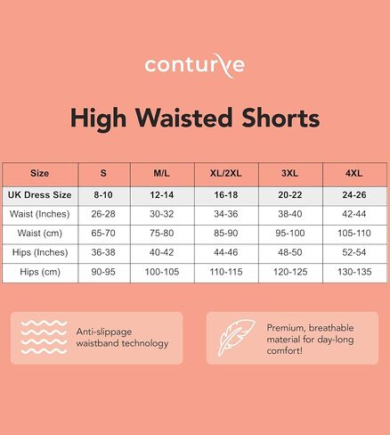 Conturve High Waisted Body Shaper Shorts - Shapewear for Women Tummy Control Small to Plus-Size in Saudi Arabia
