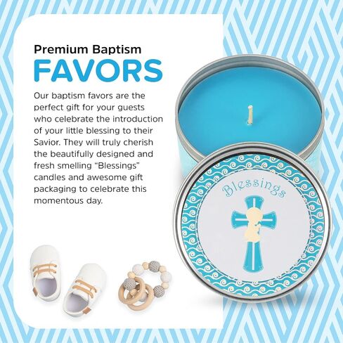 Totally Unique - PREMIUM - Baptism Favor Candles (6-Pack) First Communion | Christening Favors | 1st Communion Favors | Holy Communion Favors | All Christian Celebrations in Saudi Arabia