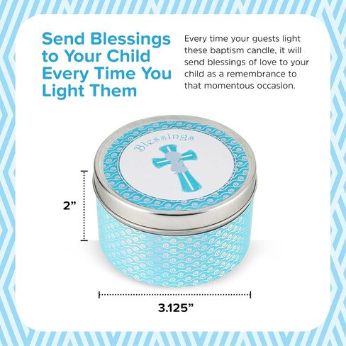 Totally Unique - PREMIUM - Baptism Favor Candles (6-Pack) First Communion | Christening Favors | 1st Communion Favors | Holy Communion Favors | All Christian Celebrations in Saudi Arabia