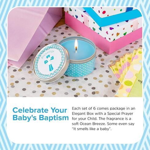 Totally Unique - PREMIUM - Baptism Favor Candles (6-Pack) First Communion | Christening Favors | 1st Communion Favors | Holy Communion Favors | All Christian Celebrations in Saudi Arabia