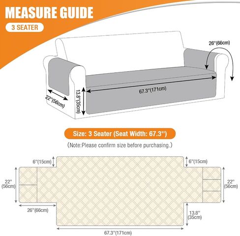 VANSOFY Couch Cover, Waterproof Sofa Covers Couch Washable Slipcover Furniture Protector Non-Slip Couch Cover for Dogs, Pets(Sofa, Deep Gray) in Saudi Arabia