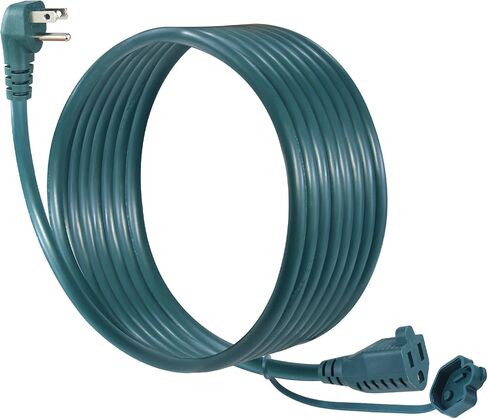 سلك تمديد خارجي أخضر بطول 6 أقدام لإضاءة عيد الميلاد - سلك تمديد خارجي للطقس البارد 16AWG، كابل تمديد SJTW مع قابس مسطح 90 درجة، سلك تمديد خارجي مقاوم للماء للضوء الخارجي in Kuwait