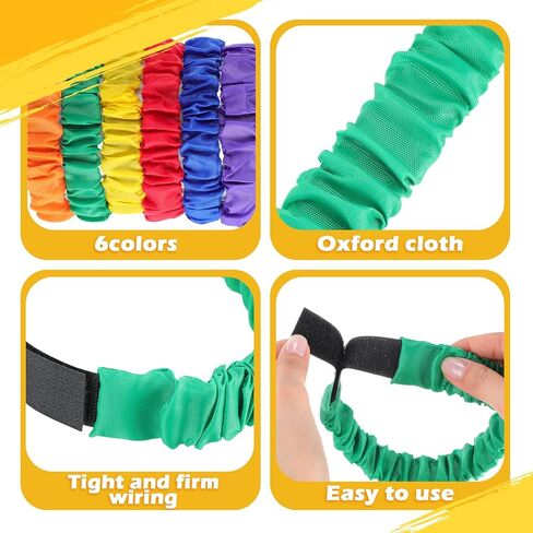 24 قطعة 3 فرق سباق ذات أرجل مع ميداليات جائزة الفائز، حبل ربط مرن ملون لألعاب سباق التتابع، ألعاب رياضية مدرسية، ألعاب الكرنفال في الهواء الطلق، مستلزمات أنشطة فريق الأطفال in Kuwait