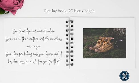 كتاب الصور التذكاري في الذاكرة المحبة، 6 بوصة × 7.5 بوصة، 90 صفحة بيضاء، هدية تذكارية للجنازة، ألبوم الصور التذكاري، كتاب ضيوف الجنازة، هدية التعاطف (WH) in Kuwait