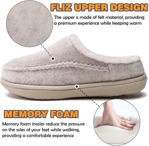 KuaiLu Womens Clog Slippers with Comfy Arch Support Orthotic Plantar Fasciitis Memory Foam Ladies Slippers for Women Winter Warm Slip on Felt Houes Shoes Hard Rubber Sole Pink size 9 in Saudi Arabia