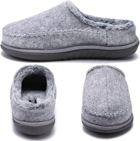 KuaiLu Womens Clog Slippers with Comfy Arch Support Orthotic Plantar Fasciitis Memory Foam Ladies Slippers for Women Winter Warm Slip on Felt Houes Shoes Hard Rubber Sole Pink size 9 in Saudi Arabia