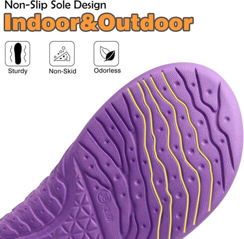 شبشب نسائي من KuaiLu مع دعم مريح لقوس القدم والتهاب اللفافة الأخمصية والتهاب اللفافة الأخمصية، شباشب للسيدات شتوية دافئة سهلة الارتداء على أحذية اللباد ونعل مطاطي صلب وردي مقاس 9 in Kuwait