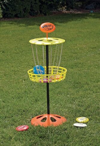 مجموعة لعبة الجولف الفريسبي الصغيرة من وام-أو، هدف جولف الفريسبي بطول 28 بوصة مع 6 أقراص صغيرة، مجموعة ألعاب الجولف المحمولة للمبتدئين في الأماكن الداخلية والخارجية in Kuwait