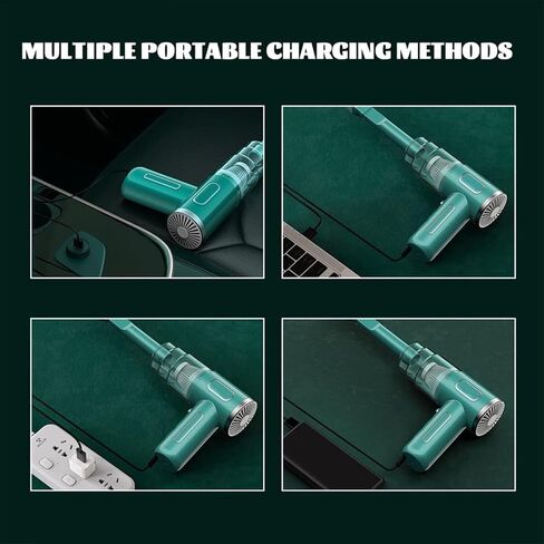 Portable 29000pa Powerful Suction Cordless Dust Collector Wet Dry Dual Use Car Vacuum Cleaner Home Mini Wireless Vacuum Cleaner Green in Saudi Arabia