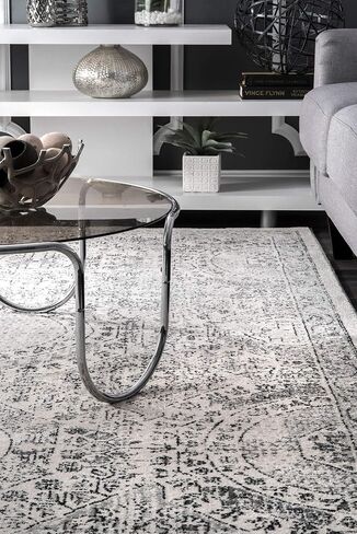 nuLOOM Minta Vintage Transitional Area Rug - 2x8 Runner Rug Transitional Blue/Off-White Rugs for Living Room Bedroom Dining Room Entryway Hallway Kitchen in Saudi Arabia