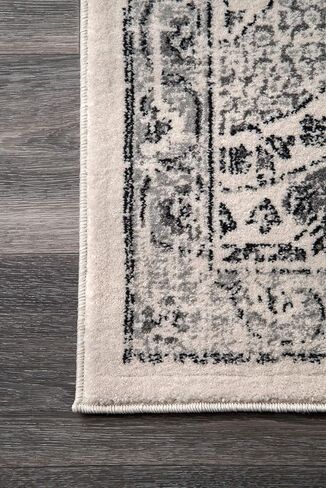 nuLOOM Minta Vintage Transitional Area Rug - 2x8 Runner Rug Transitional Blue/Off-White Rugs for Living Room Bedroom Dining Room Entryway Hallway Kitchen in Saudi Arabia