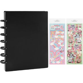 مجلد بطاقات الصور، 20 صفحة داخلية، كتاب حامل بطاقات الصور مقاس 3 بوصة، 80 جيبًا، مناسب للعائلة وحفلات الزفاف وألبوم السفر وبطاقة النجوم (قطعتان من الملصقات المزخرفة) in Kuwait