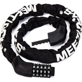 Bike Chain Lock,3.2 Feet 5 Digit Combination High Security Anti Theft Lock,6mm Heavy Duty Resettable Keyless Bicycle Lock for Bicycle Scooter Motorcycle Door Gate