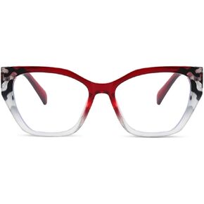 Cat Eye Reading Glasses for Women Vintage Dual-color Full Rim Multicolor Blue Light Blocking Reader Eyeglasses