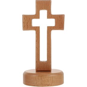 RORPOIR Holy with Base Hollowed Out Bedroom Desktop Decoration Religious Christian Tabletop Decor for Home Office