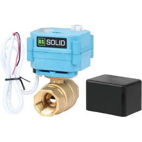 Motorized Ball Valve - IP67 1inch Brass Ball Valve with Waterproof Cover, Full Port, 9-24V and 2 Wire Auto Return
