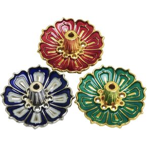 3PCS Colorful Incense Holder Lotus Sticks Incense Burner Cone Incense Burner Ash Catcher for Home Fragrance Yoga Sauna SPA