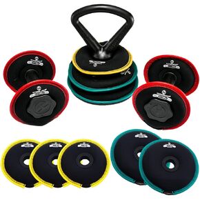 HYPERWEAR SoftBell 3 in 1 Kettlebell/Dumbbell Weight Combo Exercise Set Home Workout Equipment for Resistance Training (Pick Light or Heavy Combo Options for 3-20lbs Dumbbell & 5-30lbs Kettlebell)