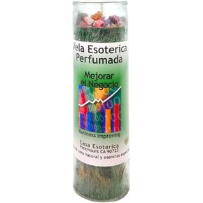 Business IMPROVING-Palm Wax Spiritual Intention Spell Candle-[Green] | Vela CASA ESOTERICA PERFUMADA- (MEJORAR EL NEGOCIO)